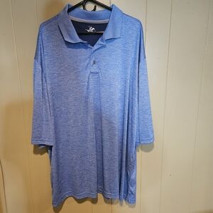 Beverly Hills Polo Club Men’s 3X Blue Heathered Polo Shirt | Classic Golf Style